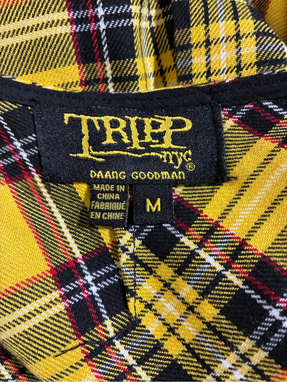 Tripp NYC Pleated Yellow Plaid Skirt - Picture 6 of 7